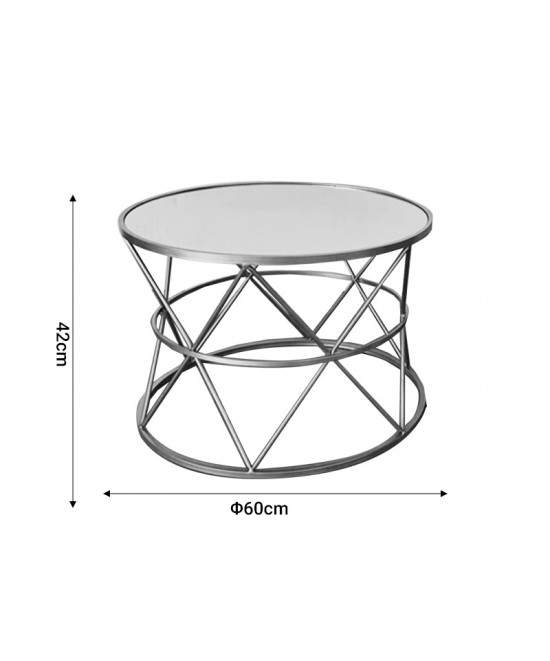 Tραπέζια σαλονιού Pelosif Inart χρυσό σετ 2τεμ μέταλλο