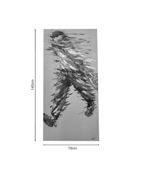 Πίνακας σε καμβά Walking Inart 70x3x140εκ