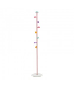 Καλόγερος Mush pakoworld ροζ-λευκό μέταλλο 30x30x168εκ