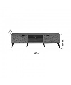 Έπιπλο τηλεόρασης Thelma pakoworld sonoma μελαμίνης 150x40x41.6εκ
