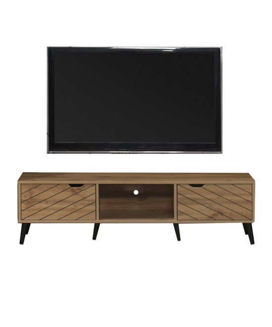 Έπιπλο τηλεόρασης Thelma pakoworld sonoma μελαμίνης 150x40x41.6εκ