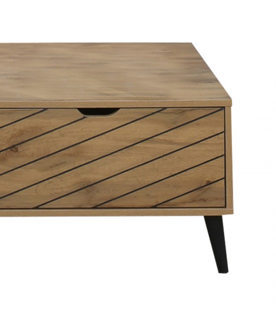 Τραπέζι σαλονιού Thelma pakoworld sonoma μελαμίνης 120x60x41.6εκ