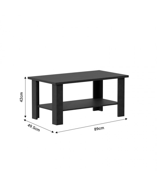 Τραπέζι σαλονιού Riano pakoworld zebrano μελαμίνης 89x49.5x42εκ Τραπέζι σαλονιού Riano pakoworld zebrano μελαμίνης 89x49.5x42εκ