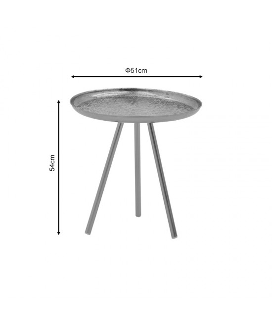 Βοηθητικό τραπέζι Jacksie Inart χρυσό μέταλλο Φ51x54εκ