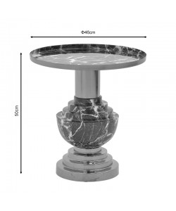 Βοηθητικό τραπέζι Cogent Inart pakoworld μαύρο-χρυσό μέταλλο Φ46x50εκ Βοηθητικό τραπέζι Cogent Inart pakoworld μαύρο-χρυσό μέταλλο Φ46x50εκ