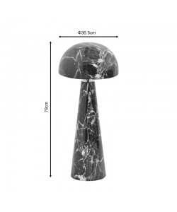 Φωτιστικό δαπέδου Flozer Inart Ε27 μαυρο μαρμάρου μέταλλο Φ36.5x79εκ