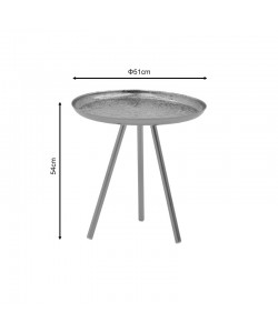 Βοηθητικό τραπέζι Jacksie Inart γκρι-χρυσό μέταλλο Φ41x43.5εκ Βοηθητικό τραπέζι Jacksie Inart γκρι-χρυσό μέταλλο Φ41x43.5εκ