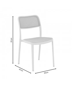 Καρέκλα Westley pakoworld pp φυσικό-λευκό 55x47x81εκ Καρέκλα Westley pakoworld pp φυσικό-λευκό 55x47x81εκ
