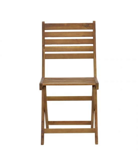 Καρέκλα Fatel pakoworld πτυσσόμενη ξύλο ακακίας φυσικό 40x53x82εκ