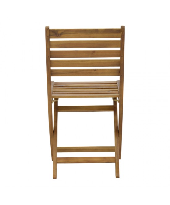 Καρέκλα Fatel pakoworld πτυσσόμενη ξύλο ακακίας φυσικό 40x53x82εκ