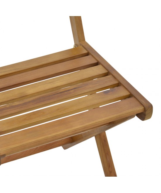 Καρέκλα Fatel pakoworld πτυσσόμενη ξύλο ακακίας φυσικό 40x53x82εκ