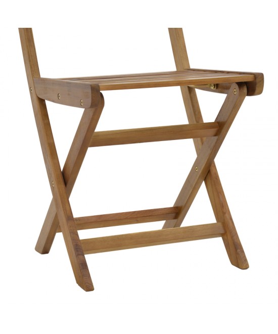 Καρέκλα Fatel pakoworld πτυσσόμενη ξύλο ακακίας φυσικό 40x53x82εκ