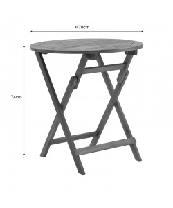 Τραπέζι Capruva pakoworld πτυσσόμενο φυσικό ξύλο ακακίας Φ70x74εκ Τραπέζι Capruva pakoworld πτυσσόμενο φυσικό ξύλο ακακίας Φ70x74εκ