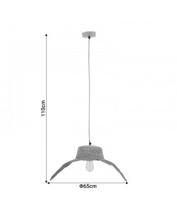 Φωτιστικό οροφής Jarua Inart E27 φυσικό Φ65x110εκ