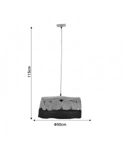 Φωτιστικό οροφής Ormen Inart E27 φυσικό Φ50x115εκ