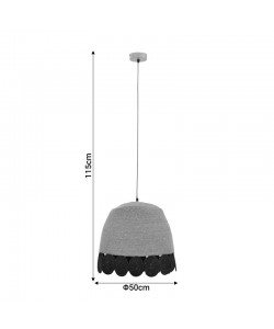 Φωτιστικό οροφής Sonro Inart E27 φυσικό Φ50x115εκ