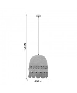 Φωτιστικό οροφής Amide Inart E27 φυσικό Φ50x125εκ