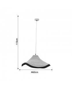 Φωτιστικό οροφής Hatty Inart E27 φυσικό Φ60x115εκ