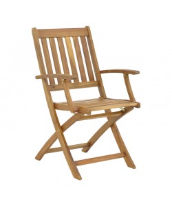Πολυθρόνα Mobie pakoworld πτυσσόμενη ξύλο ακακίας φυσικό 56x61x89εκ