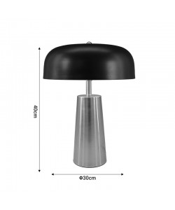 Επιτραπέζιο φωτιστικό Luminary Inart Ε27 ασημί-μαύρο μέταλλο Φ30x40εκ Επιτραπέζιο φωτιστικό Luminary Inart Ε27 ασημί-μαύρο μέταλλο Φ30x40εκ