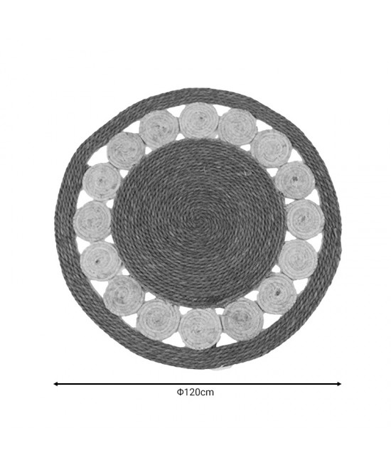 Χαλί Opronzo Inart φυσικό σχοινί Φ120x2εκ