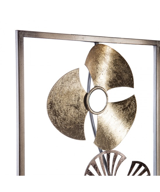 Διακοσμητικό τοίχου Blomma pakoworld αντικέ χρυσό μέταλλο 31x3.5x90εκ