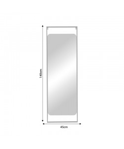 Καθρέπτης Piza Inart μαύρο μέταλλο 45x2x140εκ
