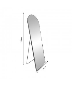 Καθρέπτης Lorens Inart μαύρο αλουμίνιο 46x2.5x150εκ