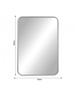 Καθρέπτης Classy Inart ασημί αλουμίνιο 50x2.5x80εκ
