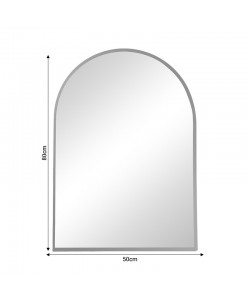 Καθρέπτης Mirrory Inart μαύρο αλουμίνιο 50x2.5x80εκ