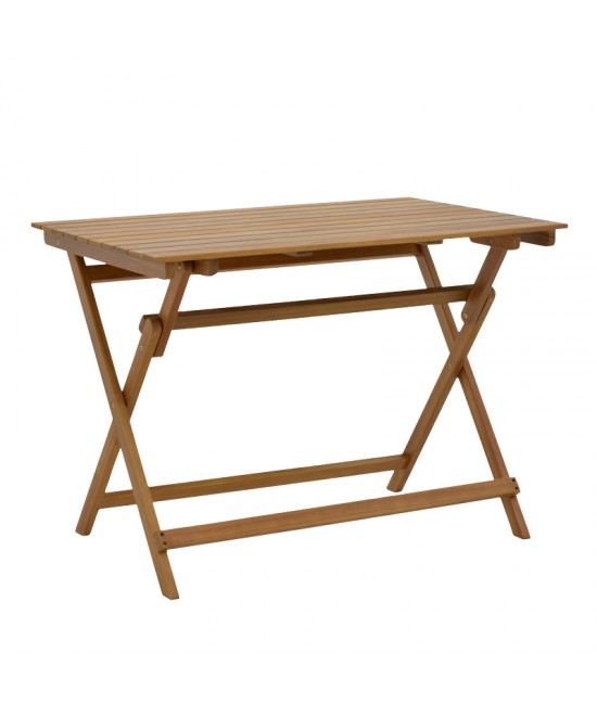 Τραπεζαρία Fatel-Jaybo pakoworld σετ 5τεμ πτυσσόμενο φυσικό μασίφ ξύλο ακακίας 100x65x72εκ