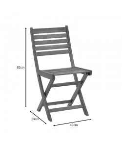 Τραπεζαρία Fatel-Jaybo pakoworld σετ 5τεμ πτυσσόμενο φυσικό μασίφ ξύλο ακακίας 100x65x72εκ