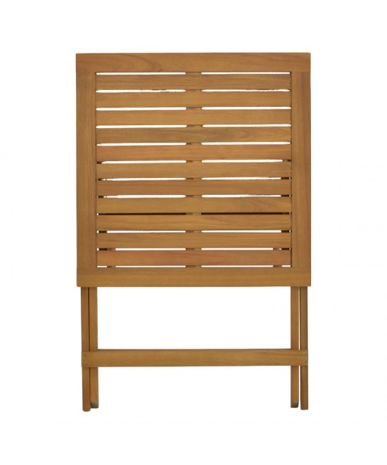 Τραπεζαρία Bistrual-Perdu pakoworld σετ 3τεμ πτυσσόμενο φυσικό μασίφ ξύλο ακακίας 60x60x72εκ