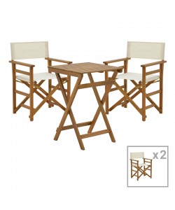 Τραπεζαρία Bistrual-Lazio pakoworld σετ 3τεμ πτυσσόμενο φυσικό μασίφ ξύλο ακακίας 50x50x70εκ