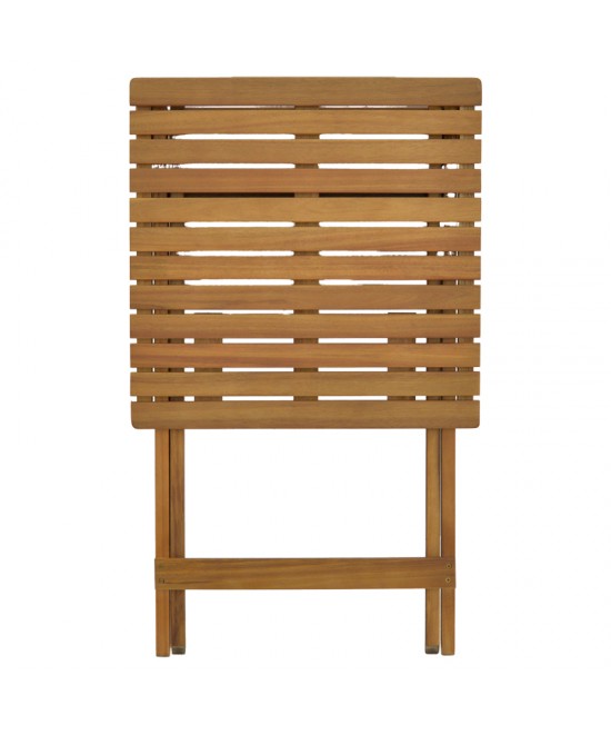 Τραπεζαρία Bistrual-Lazio pakoworld σετ 3τεμ πτυσσόμενο φυσικό μασίφ ξύλο ακακίας 50x50x70εκ