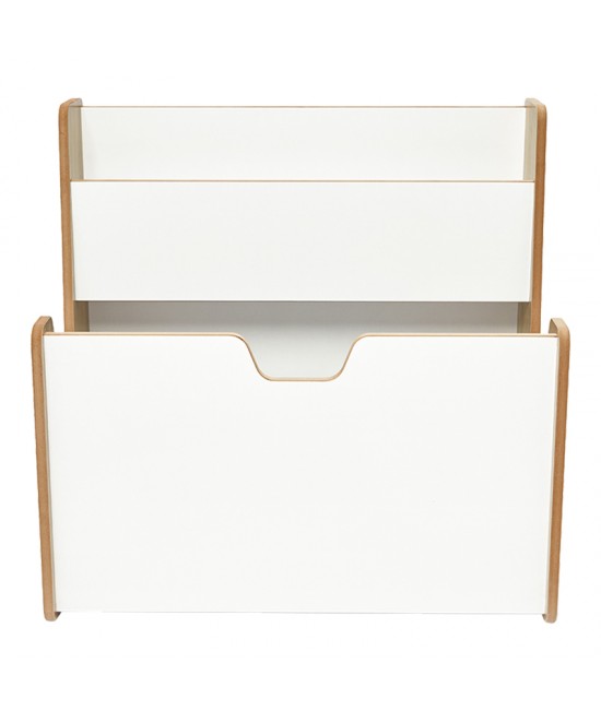 Ραφιέρα Crane pakoworld φυσικό-λευκό mdf 57x34x55εκ Ραφιέρα Crane pakoworld φυσικό-λευκό mdf 57x34x55εκ