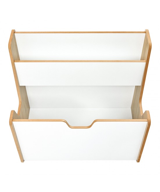 Ραφιέρα Crane pakoworld φυσικό-λευκό mdf 57x34x55εκ Ραφιέρα Crane pakoworld φυσικό-λευκό mdf 57x34x55εκ