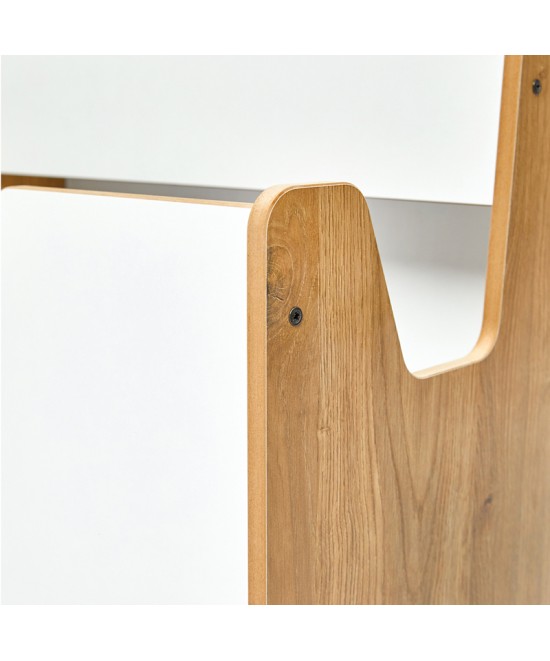 Ραφιέρα Crane pakoworld φυσικό-λευκό mdf 57x34x55εκ Ραφιέρα Crane pakoworld φυσικό-λευκό mdf 57x34x55εκ