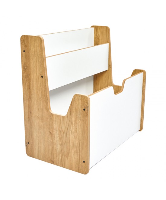 Ραφιέρα Crane pakoworld φυσικό-λευκό mdf 57x34x55εκ Ραφιέρα Crane pakoworld φυσικό-λευκό mdf 57x34x55εκ
