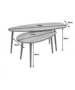 Τραπέζι σαλονιού Monty pakoworld καρυδί μελαμίνης 116x46x46εκ