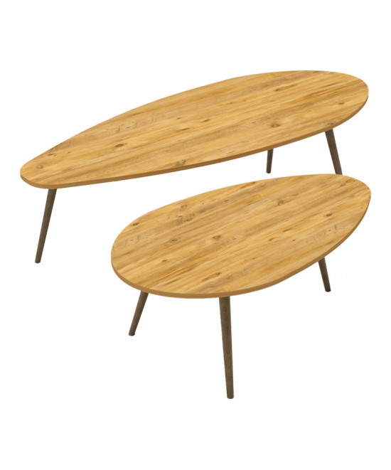 Τραπέζι σαλονιού Monty pakoworld καρυδί μελαμίνης 116x46x46εκ