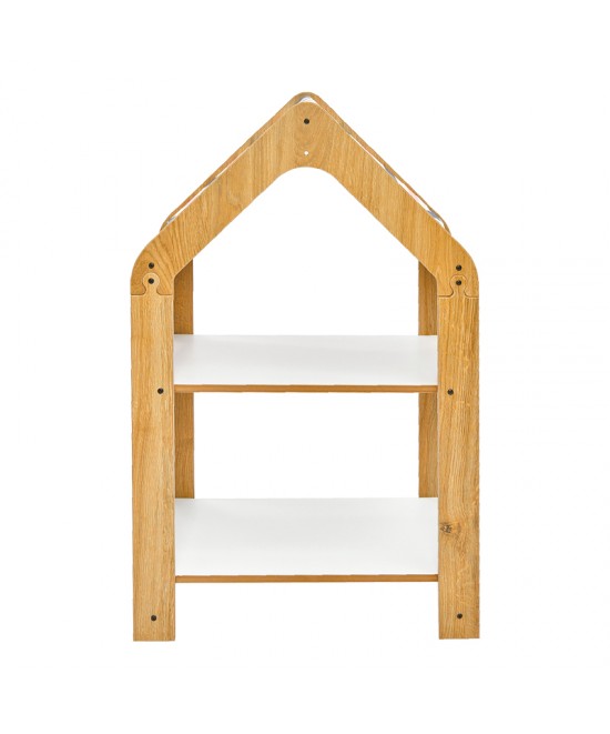 Ραφιέρα Montessori Zoilen pakoworld φυσικό-λευκό-μπλε mdf 50x30x80εκ