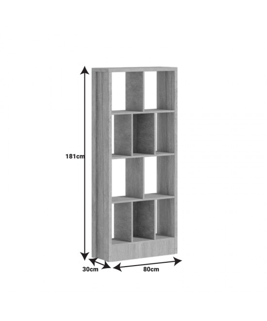 Βιβλιοθήκη Dividre pakoworld sonoma oak μελαμίνης 80x30x181εκ Βιβλιοθήκη Dividre pakoworld sonoma oak μελαμίνης 80x30x181εκ