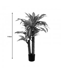 Διακοσμητικό φυτό  Dracaena σε γλάστρα Inart πράσινο pp Υ110εκ