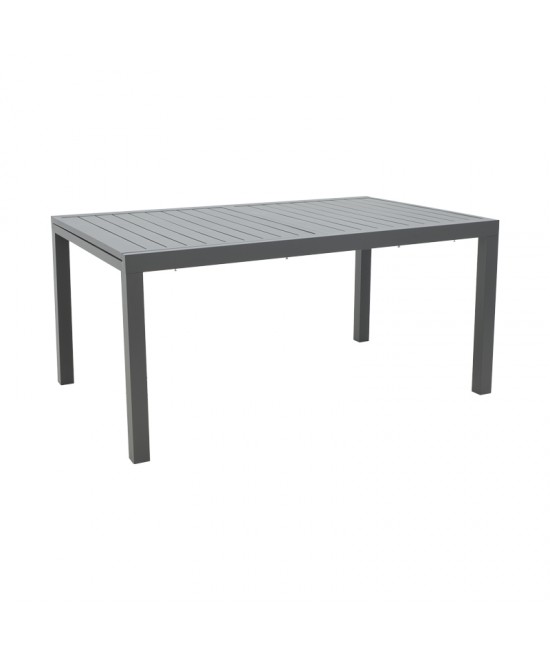 Τραπεζαρία Azelie-Lafla pakoworld σετ 7τεμ ανθρακί ύφασμα-ανθρακί αλουμίνιο 77x55x94εκ