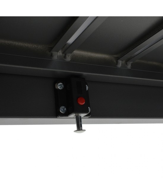 Τραπεζαρία Azelie-Lafla pakoworld σετ 7τεμ ανθρακί ύφασμα-ανθρακί αλουμίνιο 77x55x94εκ