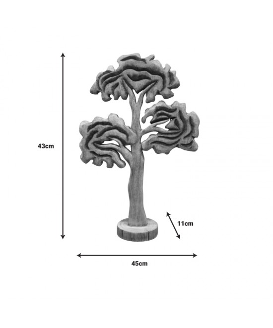 Επιτραπέζιο διακοσμητικό δέντρο Ethelia Inart φυσικό μάνγκο ξύλο 35.5x11x53εκ