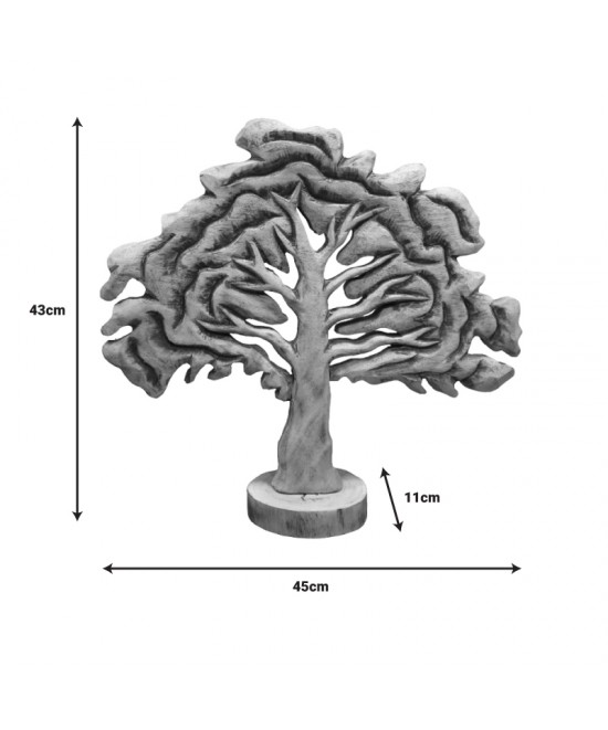 Επιτραπέζιο διακοσμητικό δέντρο Natrem Inart φυσικό μάνγκο ξύλο 45x11x43εκ