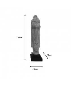 Προτομή βούδας Dran Inart φυσικό μάνγο ξύλο 12x12x52εκ