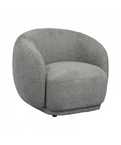 Πολυθρόνα Freya pakoworld ανοιχτό γκρι ύφασμα 93x87x76εκ